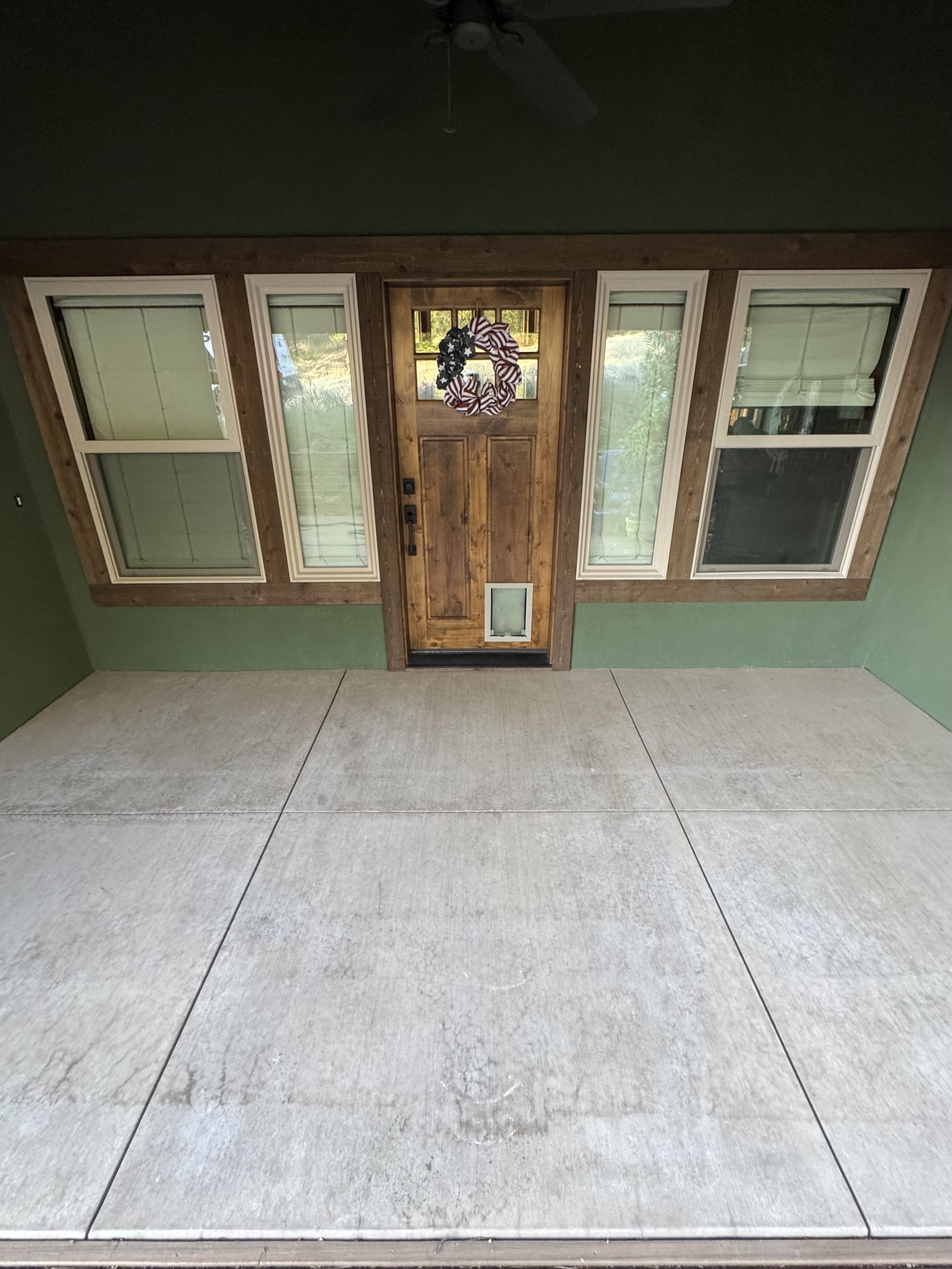 Front Porch Flake Coating | before