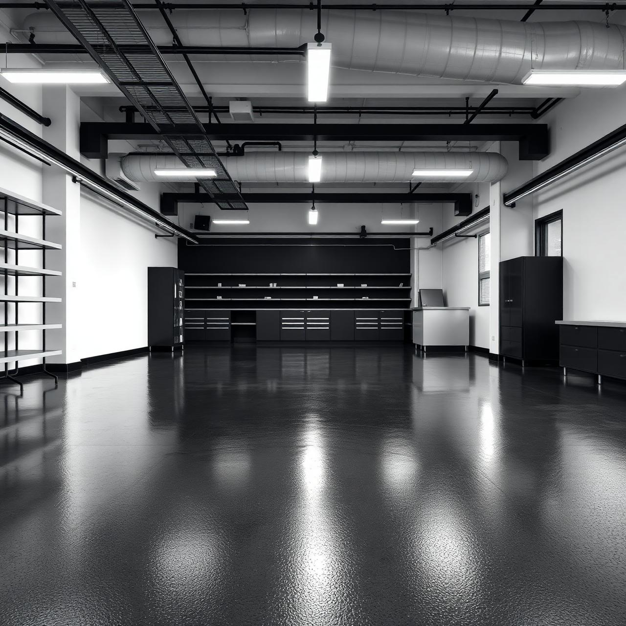 Commercial Shop Floor | Solid Color Coating
